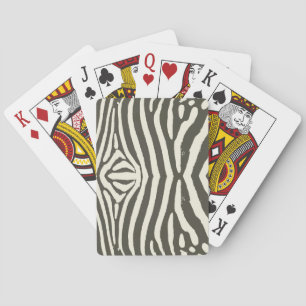 Moderne Zebrastreifen-Tierdruckmuster Spielkarten