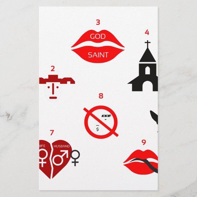 moderne zehn Gebote (Vorderseite)