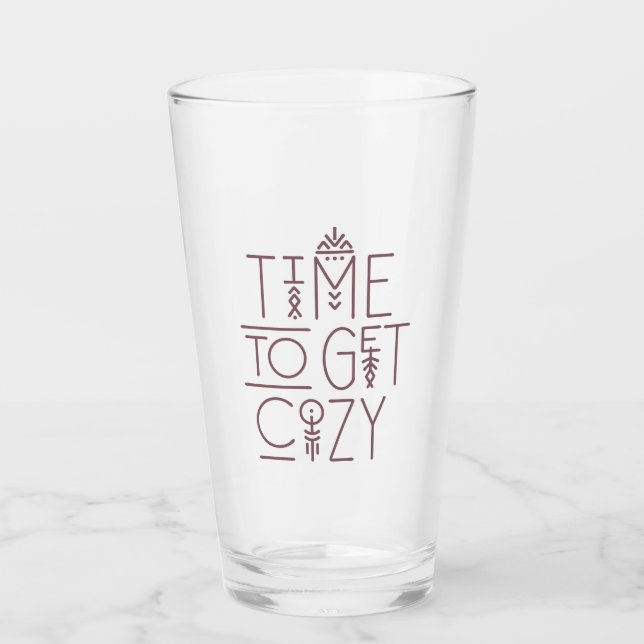 Moderne Zeit für gemütliche Gestaltung Glas (Vorderseite)
