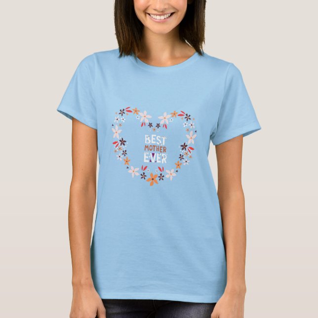 Moderne, zeitgenössische beste Mutter aller Zeiten T-Shirt (Vorderseite)