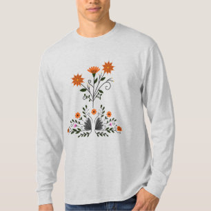 Moderne zeitgenössische Flora Ash Men T-Shirt