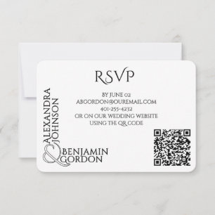 Moderne zeitgenössische Typografie urbaner Chic RSVP Karte