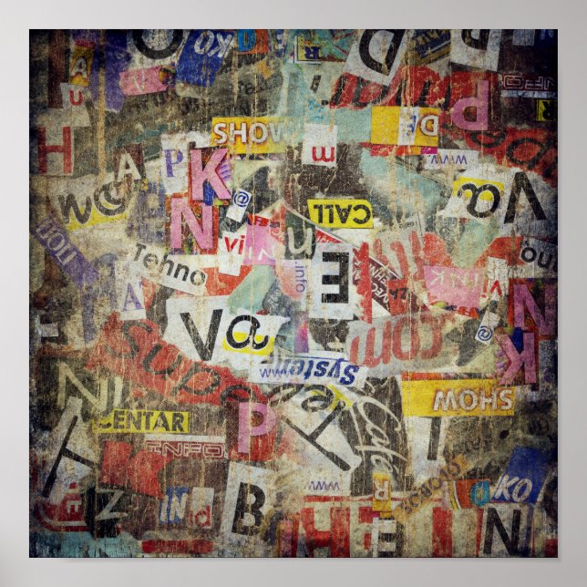 Moderne Zeitungsbriefe Poster (Vorne)