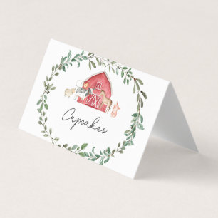 Moderne Zeltkarten für landwirtschaftliche Lebensm Visitenkarten