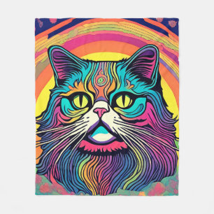 Moderne Zen-Katzen-Flanelldecke Fleecedecke