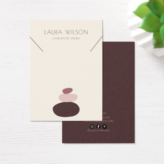 Moderne Zen Necklace Bracelet Display Card (Schreibtisch)