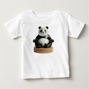 Moderne Zen-Wohnzimmer-Panda-Skulptur Baby T-shirt