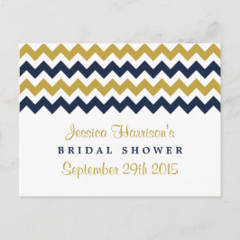 Moderne Zickzack Brautparty-Rezeptionskarten Postkarte