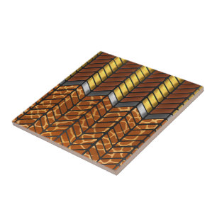 Moderne Zickzack-Chevron-Giraffe-Tierdruck Fliese