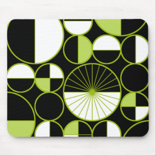 Moderne Zirkeln Mitte des Jahrhunderts halfen schw Mousepad