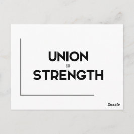 MODERNE Zitate: Gewerkschaft ist Stärke Postkarte