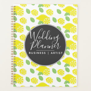 Moderne Zitrone Muster Gelbe Hochzeit Planer