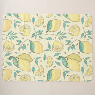 Moderne Zitrone Zitrus Sommer Gelb Personalisiert Sherpadecke