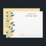 Moderne Zitronen und Blätter Beratung für Mr. und<br><div class="desc">Moderne Zitronen und Blätter Beratung für Mr. und Mrs. Advice Cards</div>