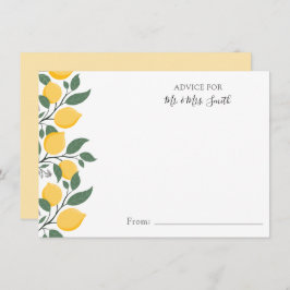 Moderne Zitronen und Blätter Beratung für Mr. und 