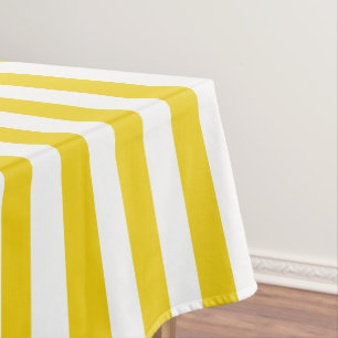 Moderne zitronengelbe breite Streifen-Tischdecke Tischdecke