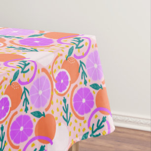 Moderne Zitrusfrucht-Konfetti-Sommer-Pink-Limonade Tischdecke