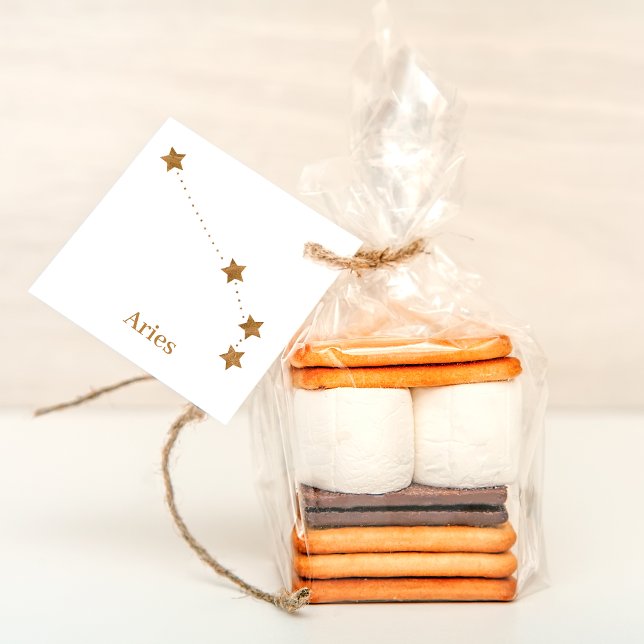 Moderne Zodiac Sign Gold Aries | Elementfeuer Geschenkanhänger (Von Creator hochgeladen)