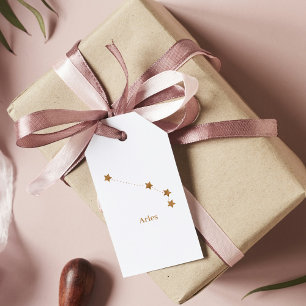 Moderne Zodiac Sign Gold Aries   Elementfeuer Geschenkanhänger