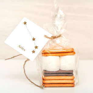 Moderne Zodiac Sign Gold Aries   Elementfeuer Geschenkanhänger