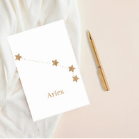 Moderne Zodiac Sign Gold Aries | Elementfeuer