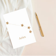 Moderne Zodiac Sign Gold Aries | Elementfeuer