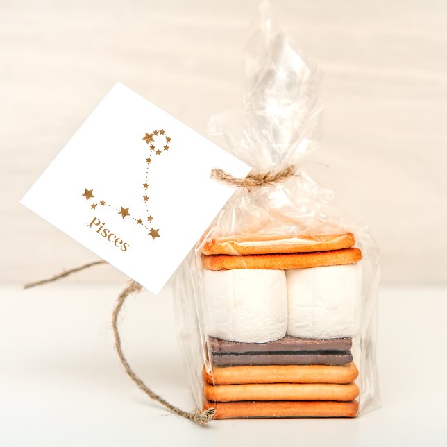 Moderne Zodiac Sign Gold Pises | Element Wasser Geschenkanhänger (Von Creator hochgeladen)