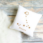Moderne Zodiac Sign Gold Pises | Element Wasser Kissen<br><div class="desc">Moderne Zodiac Sign Gold Pises | Element Wasser</div>