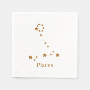 Moderne Zodiac Sign Gold Pises Element Wasser Serviette