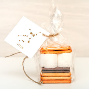 Moderne Zodiac Sign Gold Virginia Element Erde Geschenkanhänger