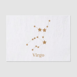 Moderne Zodiac Sign Gold Virginia | Element Erde Seidenpapier