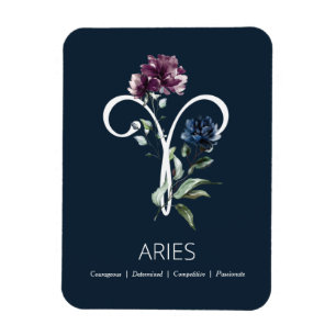 Moderne Zodiac Star Sign Aries Magnet
