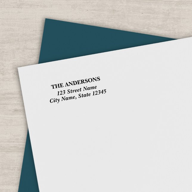 Moderne Zuhause-Adresse für klassische Familiennam Permastempel (Von Creator hochgeladen)