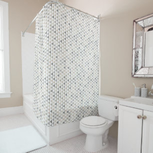 Moderne Zuhause-Muster Grau-Beige-Neutrale Duschvorhang