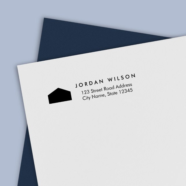 Moderne Zuhause oder Business-Rücksendeadresse Permastempel (Von Creator hochgeladen)