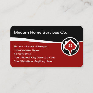 Moderne Zuhause Services Business Cards Visitenkarte