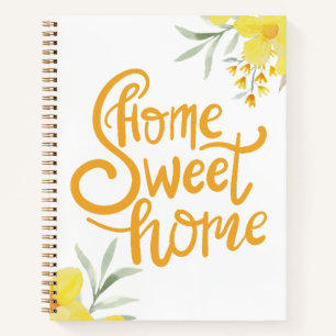 Moderne Zuhause Sweet Zuhause Chic Floral Personal Notizbuch