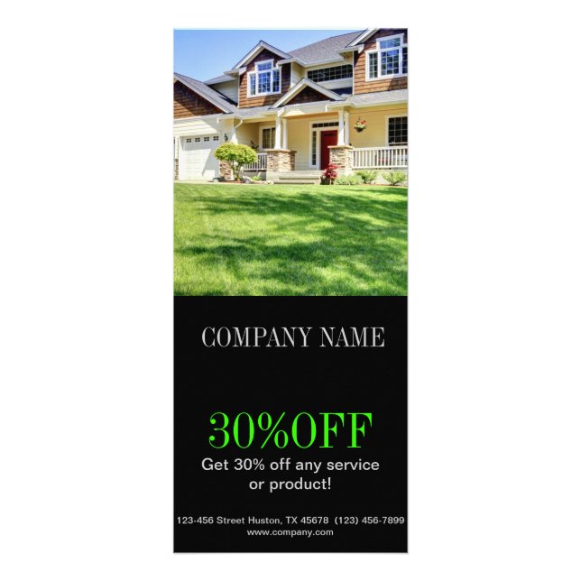 Moderne Zuhauseerneuerung, die wirkliches Anwesen Werbekarte (Vorne)