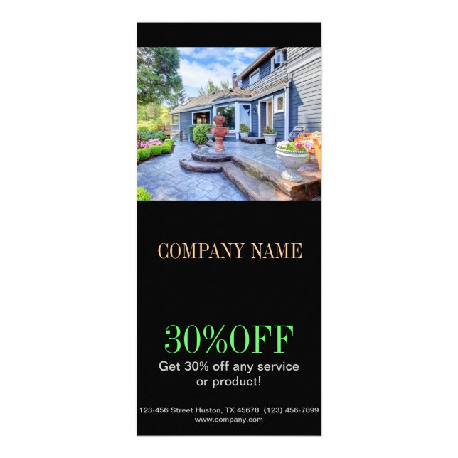 Moderne Zuhauseerneuerung, die wirkliches Anwesen Werbekarte (Vorne)