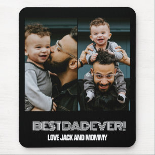 Moderne zwei Fotosammlungen Bester Vater je Mousepad
