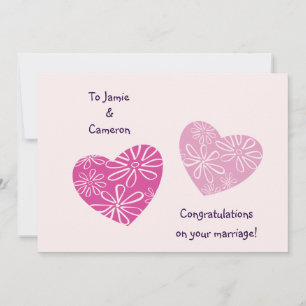 Moderne Zweihörer-Glückwünsche auf Ihrer Hochzeits Einladung