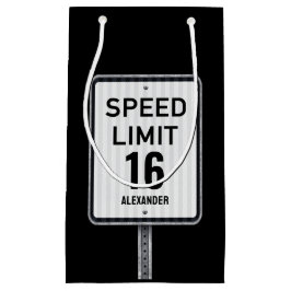 Moderner 16. Geburtstag-Speed-Schild Kleine Geschenktüte
