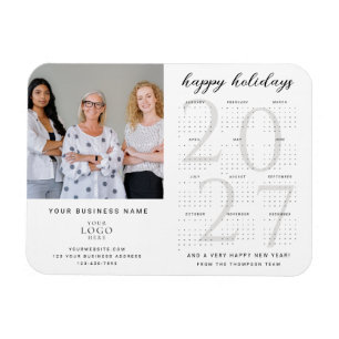 Moderner 2027-Kalender Geschäftslogo-Magnet Magnet