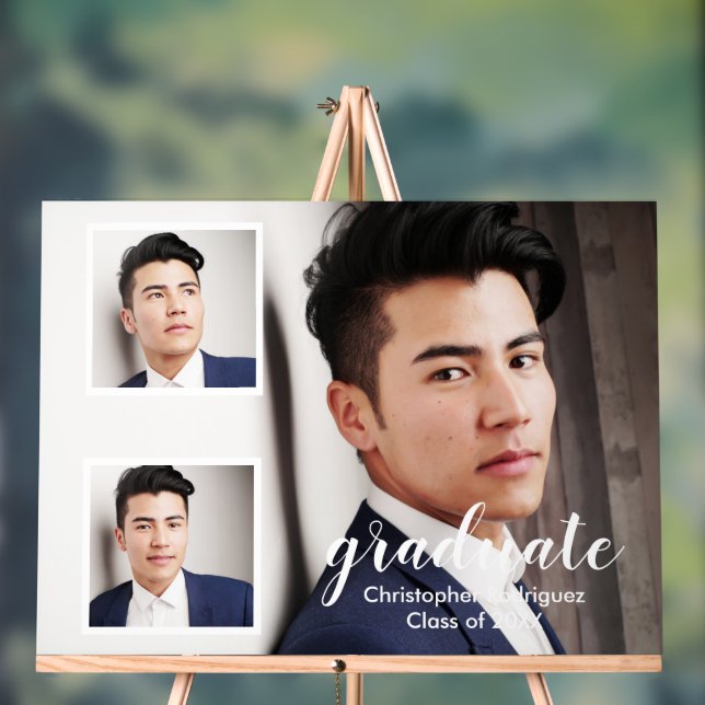 Moderner 3-Foto-Abschluss Acrylschild (Neutral)