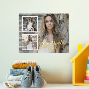 Moderner 3-Foto-Abschluss Foliendrucke