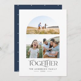 Moderner 3 Foto-Blauer Bogen mit Typografie