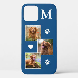 Moderner 3 Foto Collage Blue Dog Case-Mate iPhone Hülle