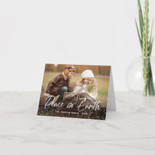 Moderner 3 FOTO Weihnachts-Weltfrieden Feiertagskarte