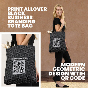 Moderner 3D Black Beruflich Business QR Code