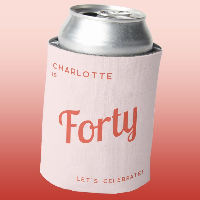 Moderner 40. Geburtstag Dosenkühler (Personalized name 40 forty fortieth birthday celebration can coolers)